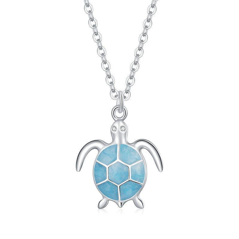 Blue Turtle Necklace