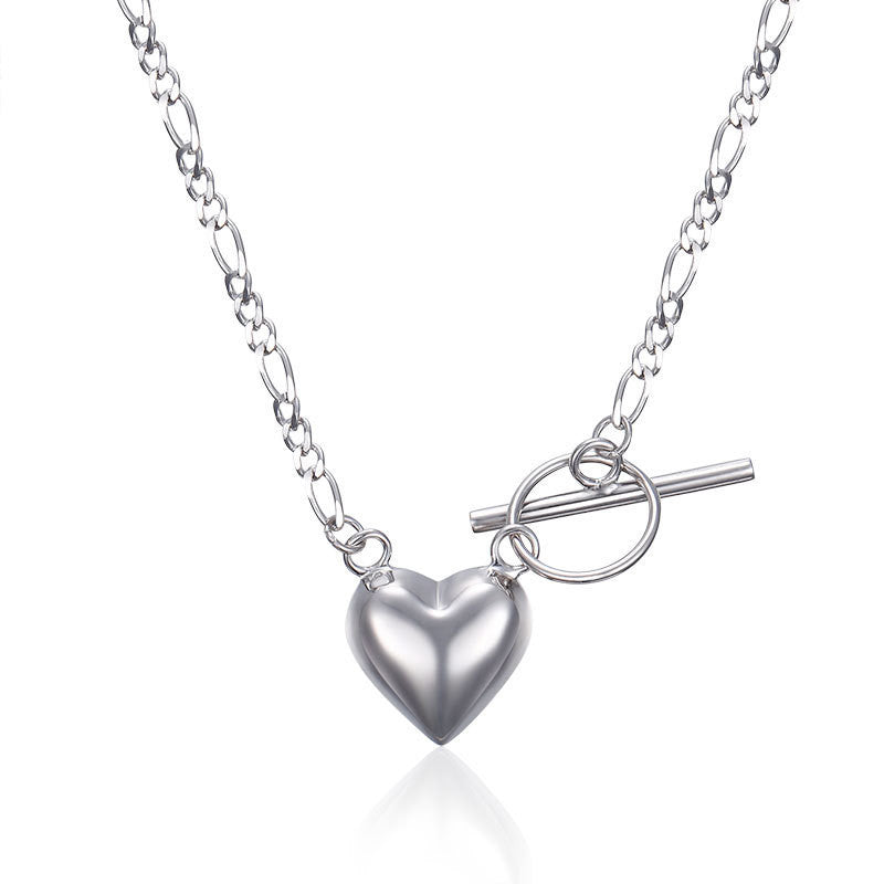 Silver Golden Love Necklace