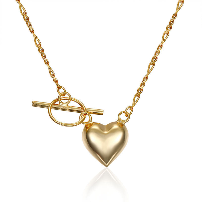 Silver Golden Love Necklace