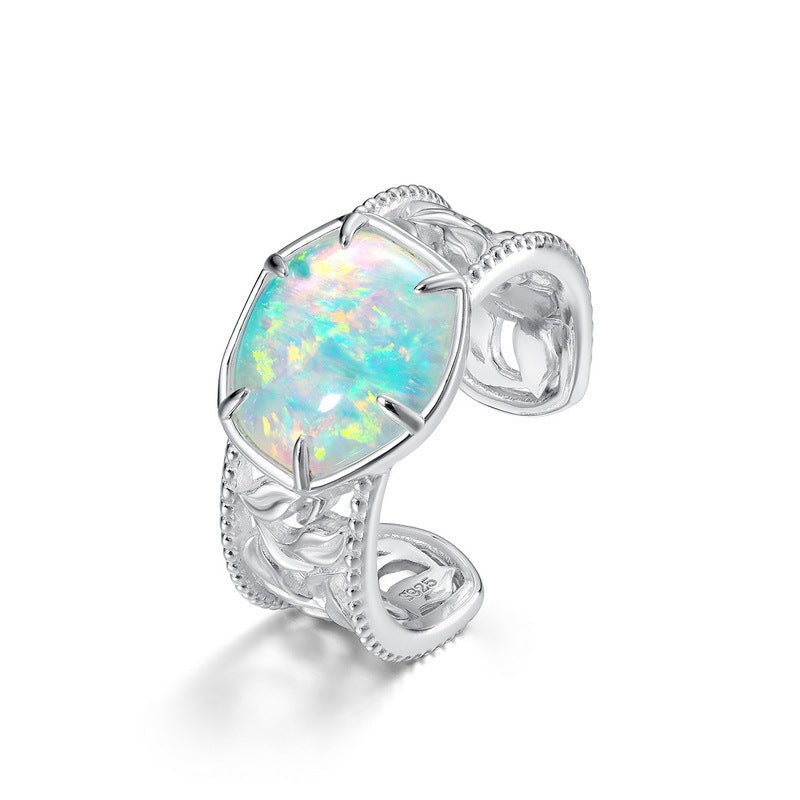 Geometric Opal  Ring