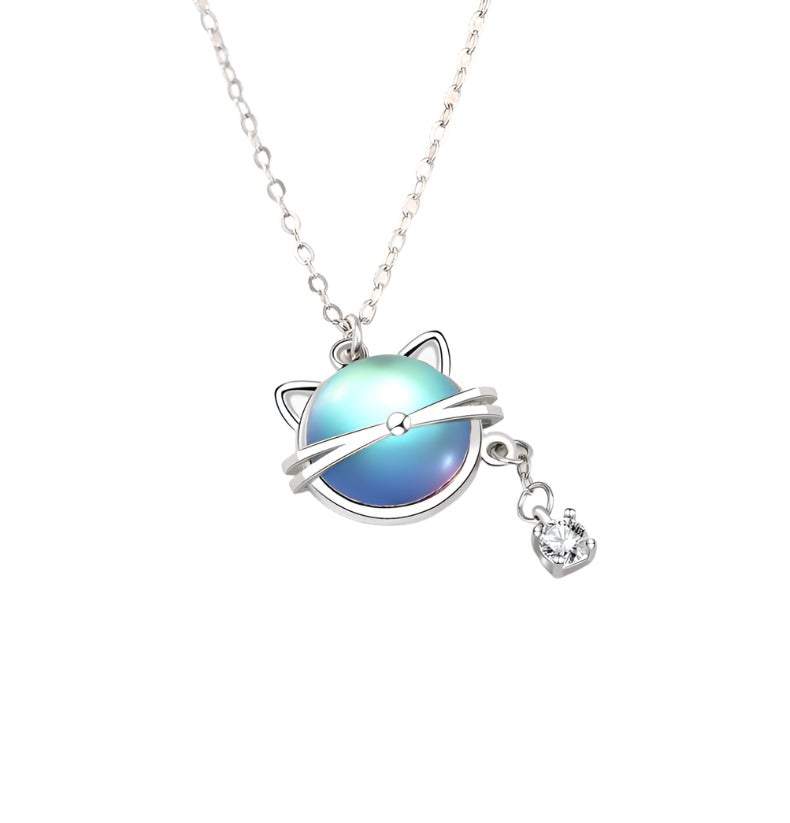 Cat Moonstone Necklace