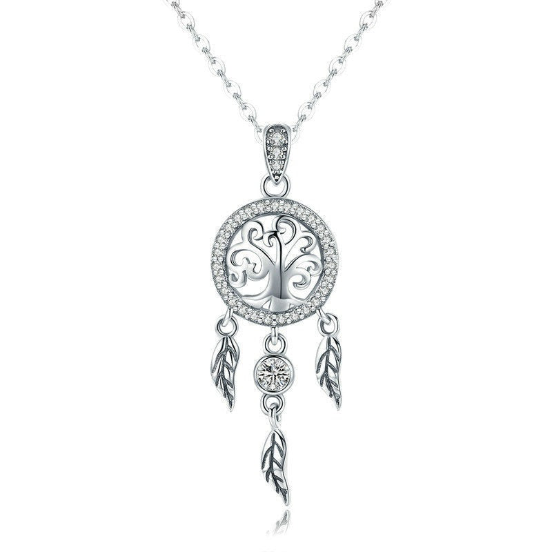 Dream Catcher Silver Necklace