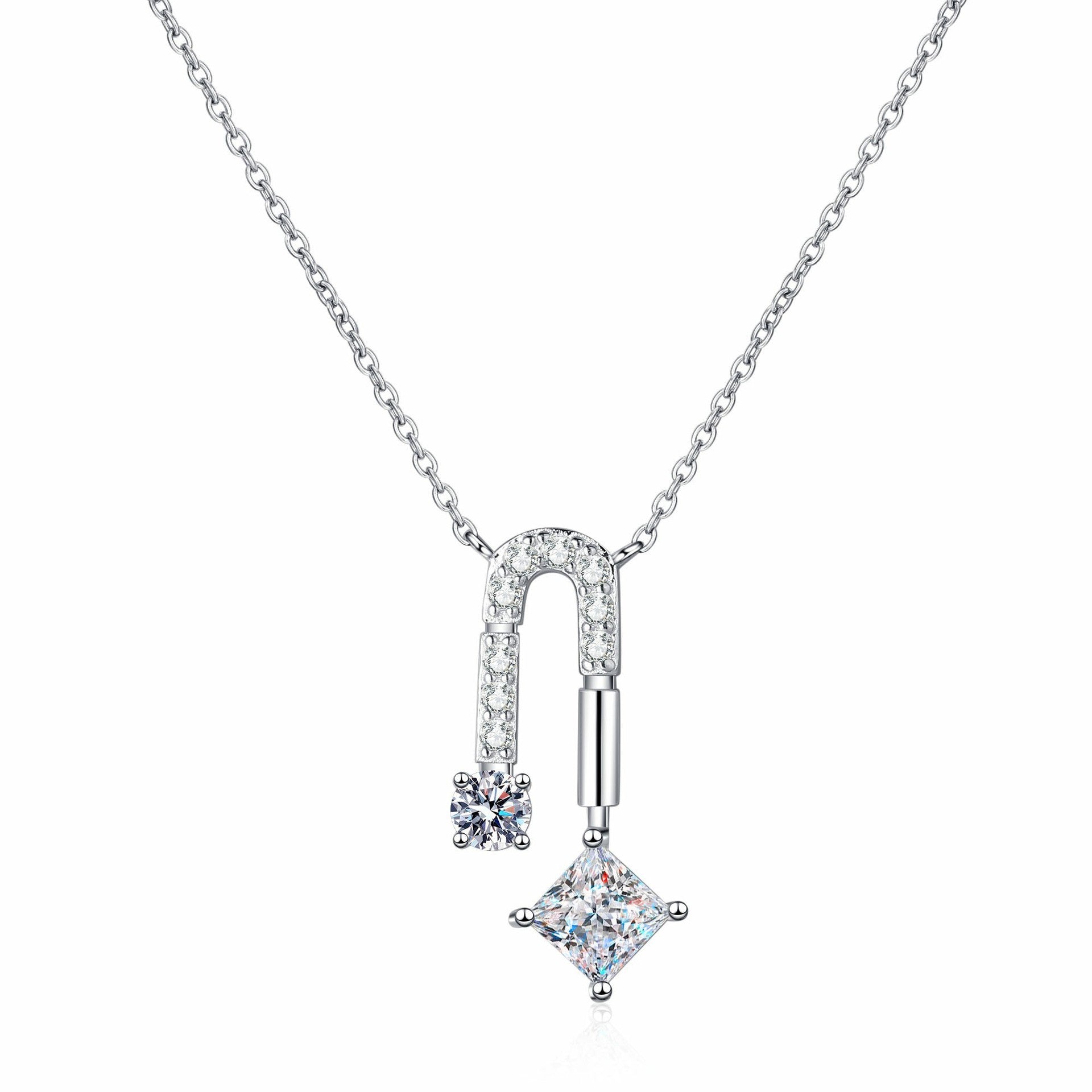 Square Moissanite Necklace