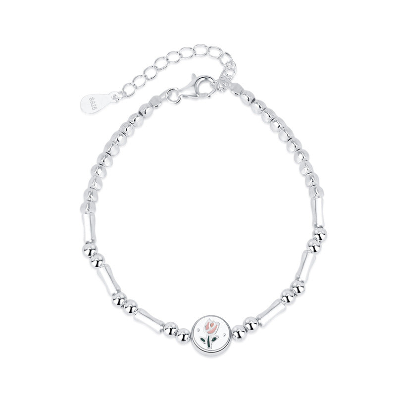 Women's Fashion Silver Tulip Bracelet - Cavicinno