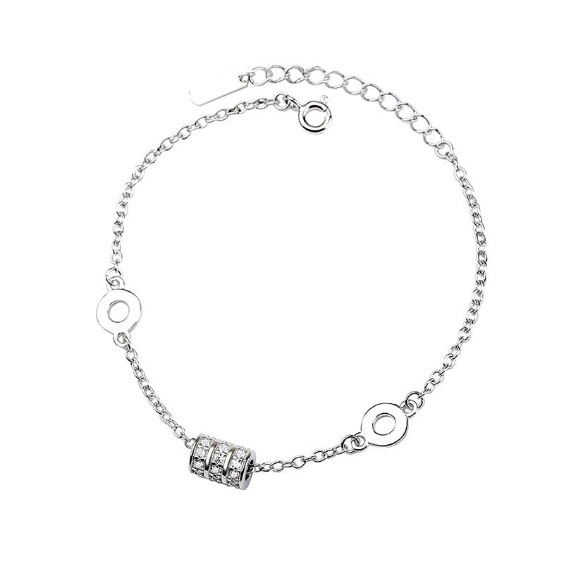 Silver bracelet with cylinder - Cavicinno